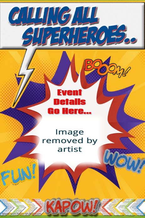 superhero flyer template free
